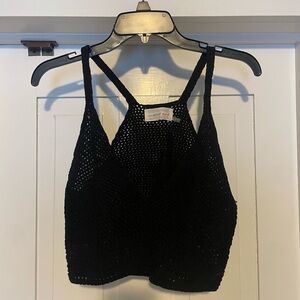 Mustard Seed Black Knit Sleeveless Top